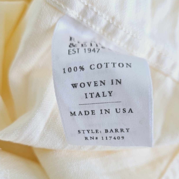 Frank Eileen Barry Shirt Solid yellow button long sleeve cotton size XS - Picture 9 of 13